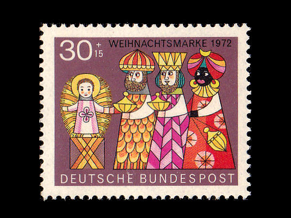 クリスマス（ドイツ 1972年）の外国切手1種（未使用）