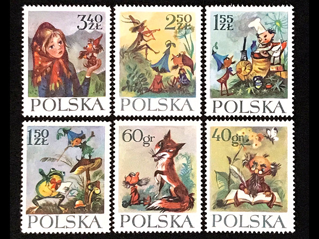 孤児メアリーと小人たちの童話（ポーランド 1962年）の外国切手6種（未使用）[ワケあり品]