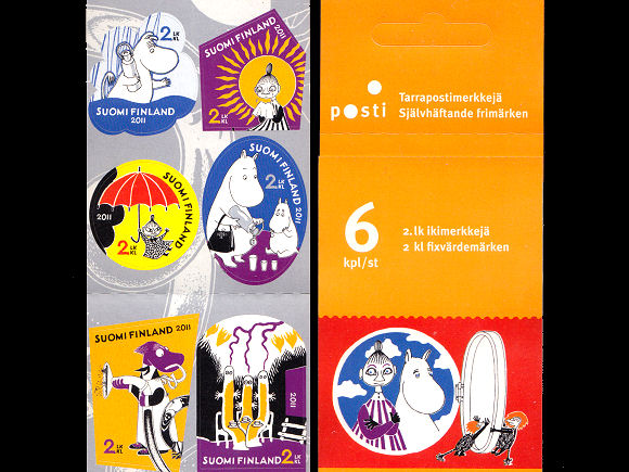 ムーミン（フィンランド 2011年）の外国切手6種シート（未使用）