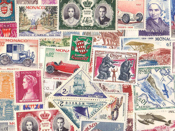 モナコの外国切手 [10枚入り]（使用済み切手） - 古切手、ヴィンテージ切手の販売 Cham猫（チャムネコ）
