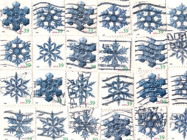 雪の結晶の外国切手 [10枚入り]