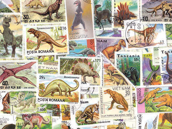 恐竜・古代動物の外国切手 [10枚入り]