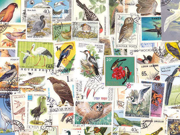 鳥の外国切手 [10枚入り]
