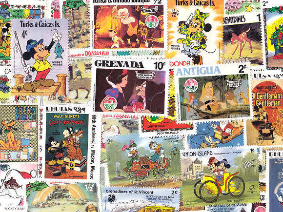 外国切手(ディズニー)、可愛い古切手、ヴィンテージ切手の通販