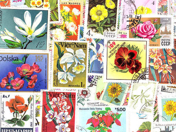 花の外国切手 [10枚入り]