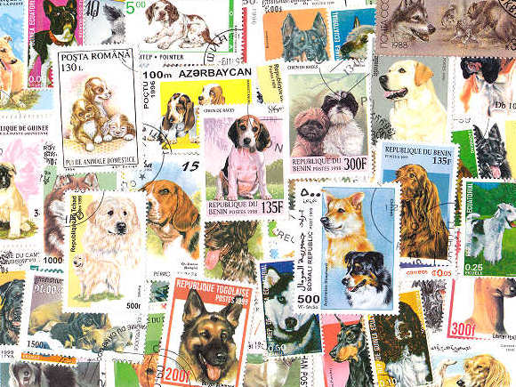 犬の外国切手 [10枚入り]