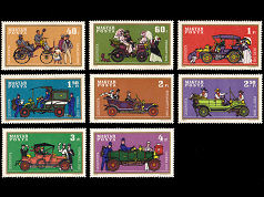 クラシックカー（ハンガリー 1970年）の外国切手8種（未使用）[ワケあり品]
